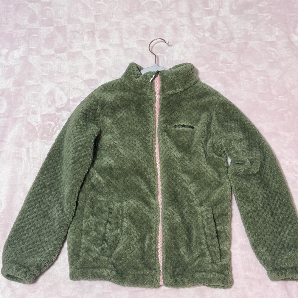 Columbia Olive Fleece with Lavender Accent